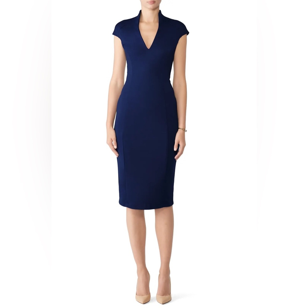 NWOT Alexia Admor Katrina Midi Dress sheath dress military dress | size XS